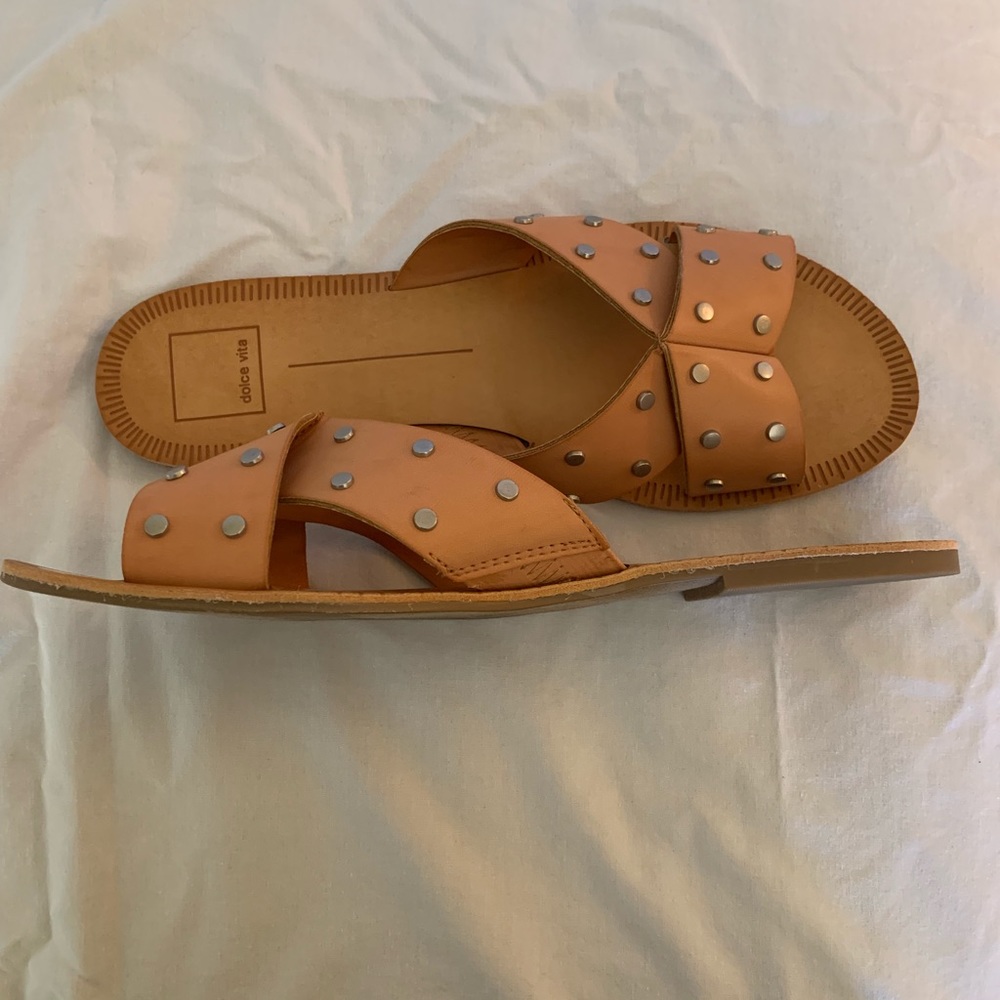 Dolce Vita Nude Studded Stella Slide Size 9.5 - Picture 4 of 7